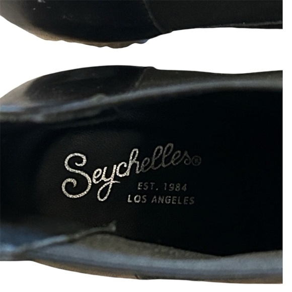 Seychelles Hustle Platform Chelsie Black Pull On Heeled Boots Womens size 9 - Picture 10 of 11